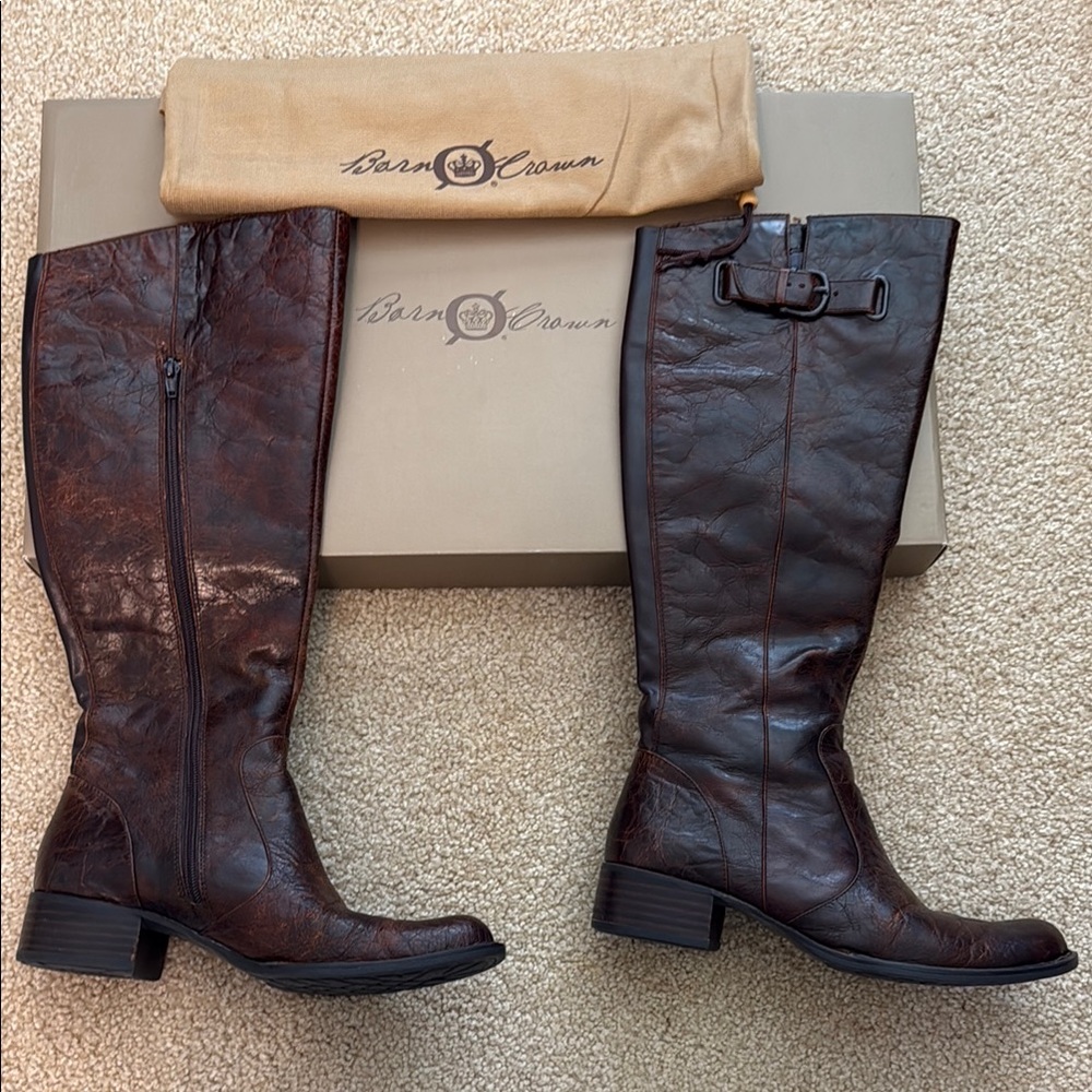 Brown Leather Riding Boots